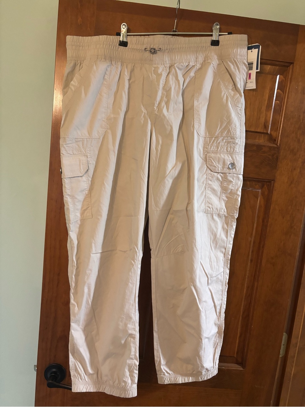 Calvin Klein Light Beige Cargo Jogger Pants